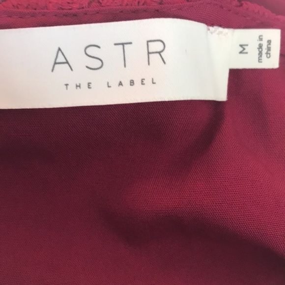 ASTR The Label Lace Crochet Burgundy Wine A Line Midi Dress Size M - Picture 10 of 10